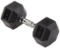 Rubber Encased Hex Dumbbell, 35LBs, Single F732963