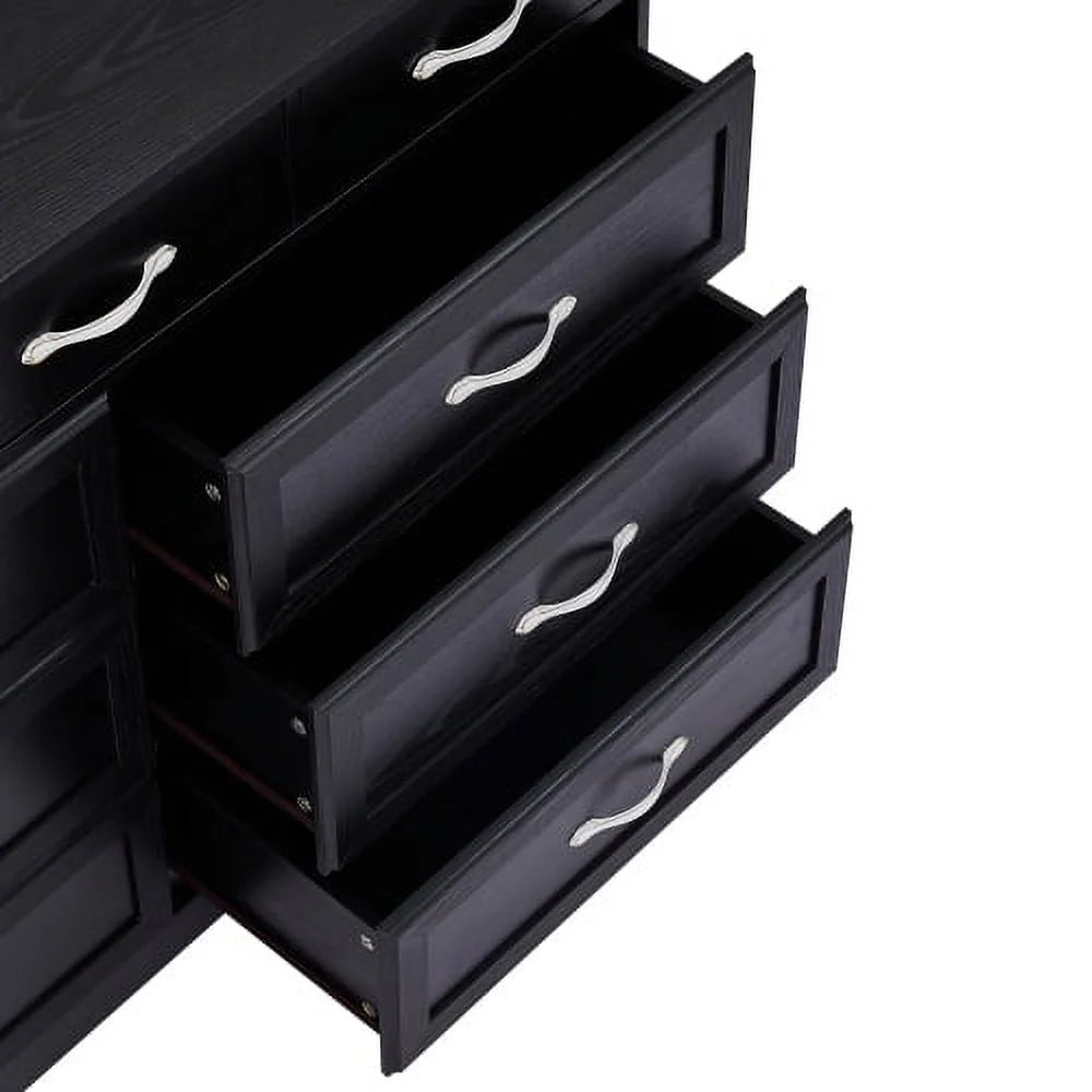 Black 9 Drawer Wood Dresser L184480