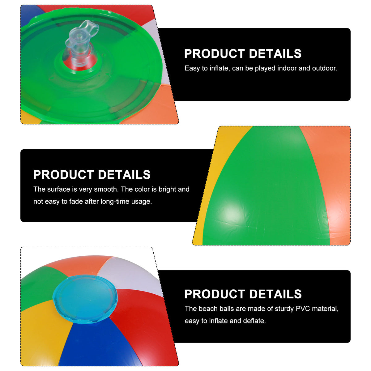 12 Pcs Inflatable Beach Balls Pool Toys I14652