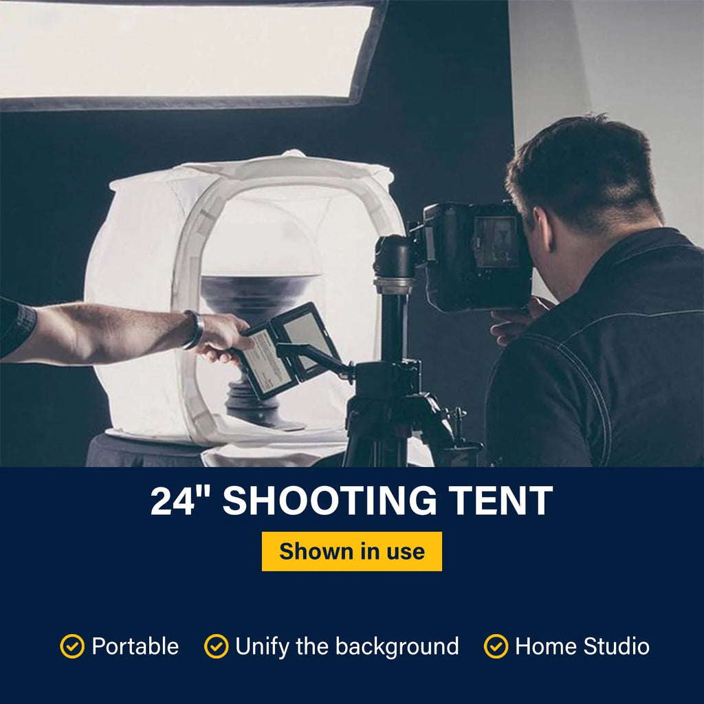 24" Folding Photo Light Box with LED Lighting Kit and Tripod B699868