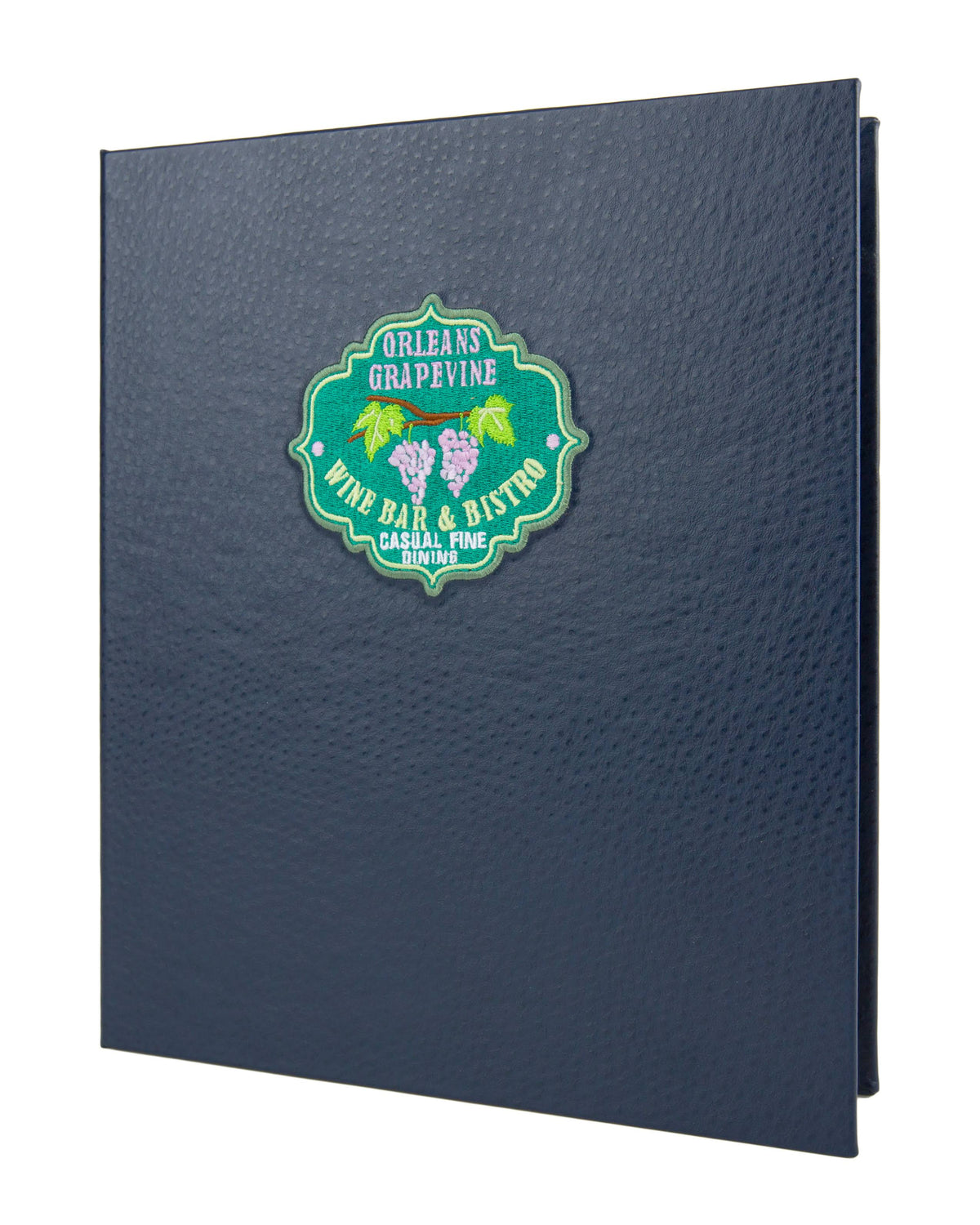 Cobalt Blue Ostrich Casebound Menu Q547