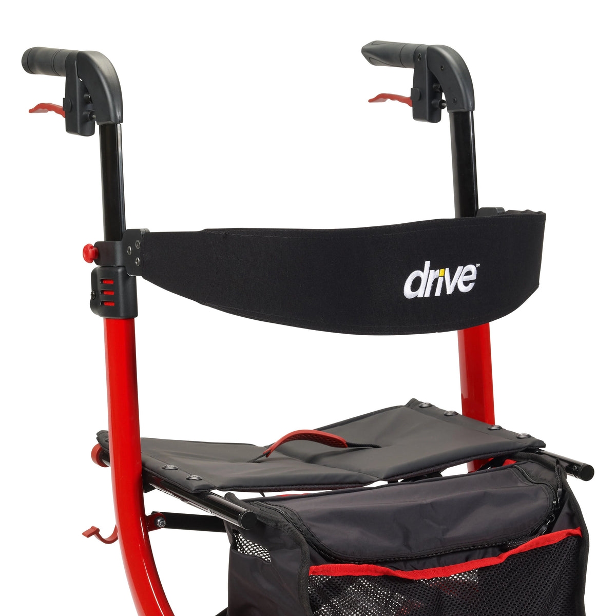 Red Rollator Rolling Walker C284