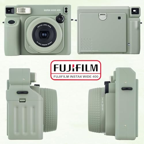 Sage Green Instant Camera with Wide Film and Accessories Bundle M5185