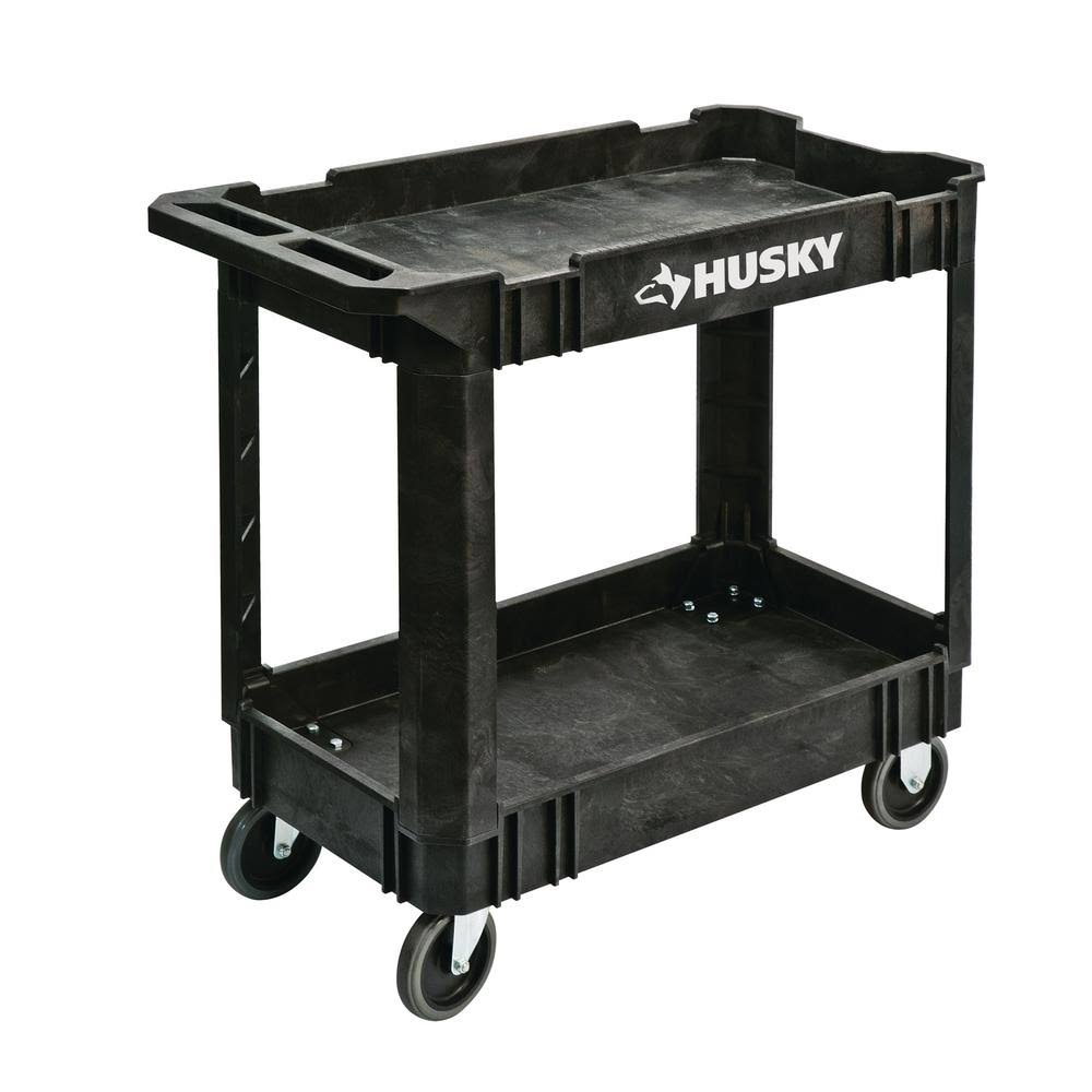 Black 2-Shelf Utility Cart J7787