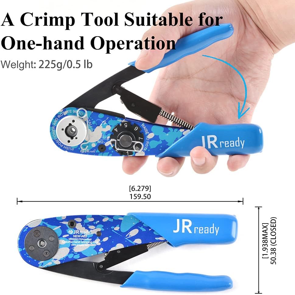 Eight Indent Crimping Tool Kit with 37 Positioner and GO NO GO GAUGE W27315