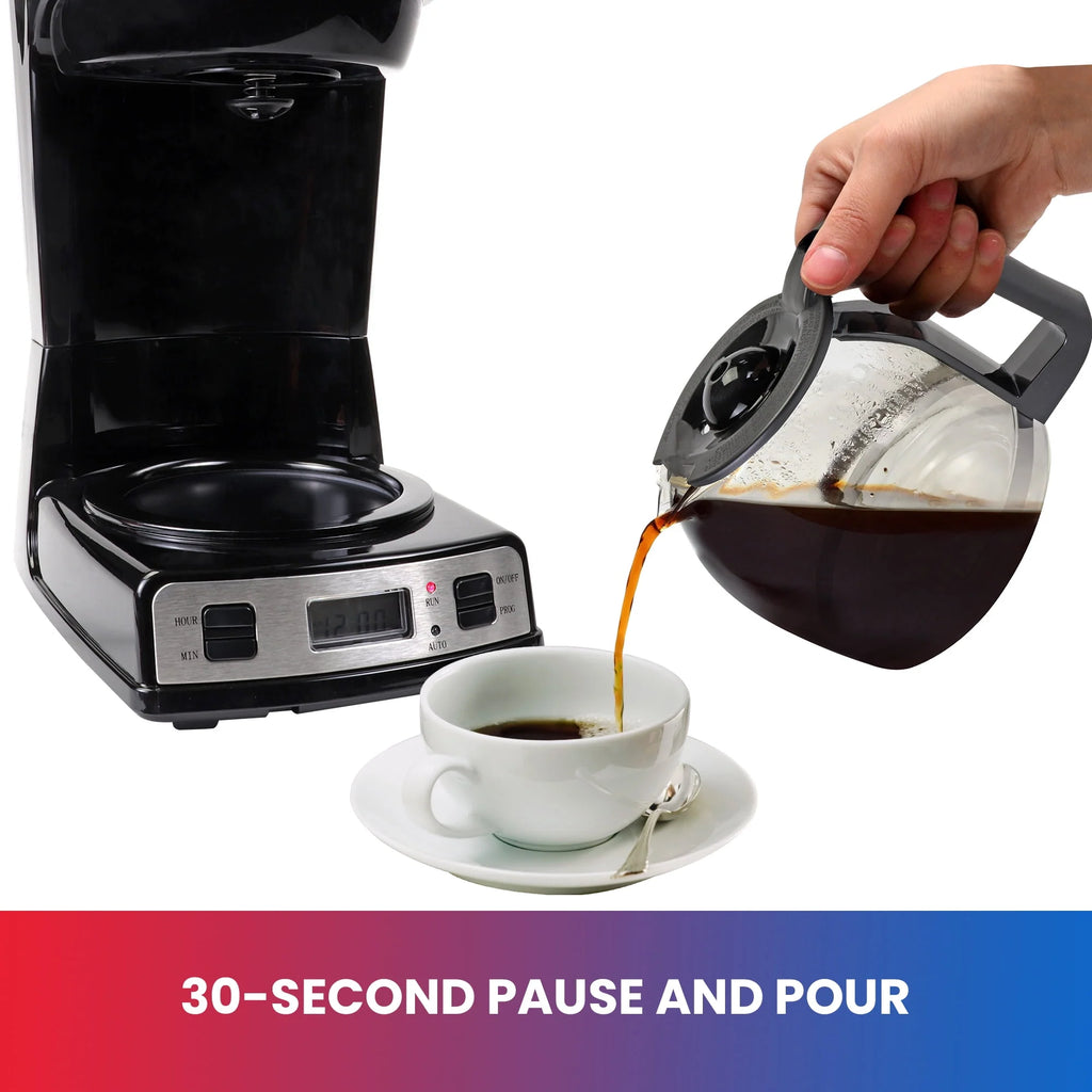 12 Cup Programmable Coffee Maker with Reusable Filter J361