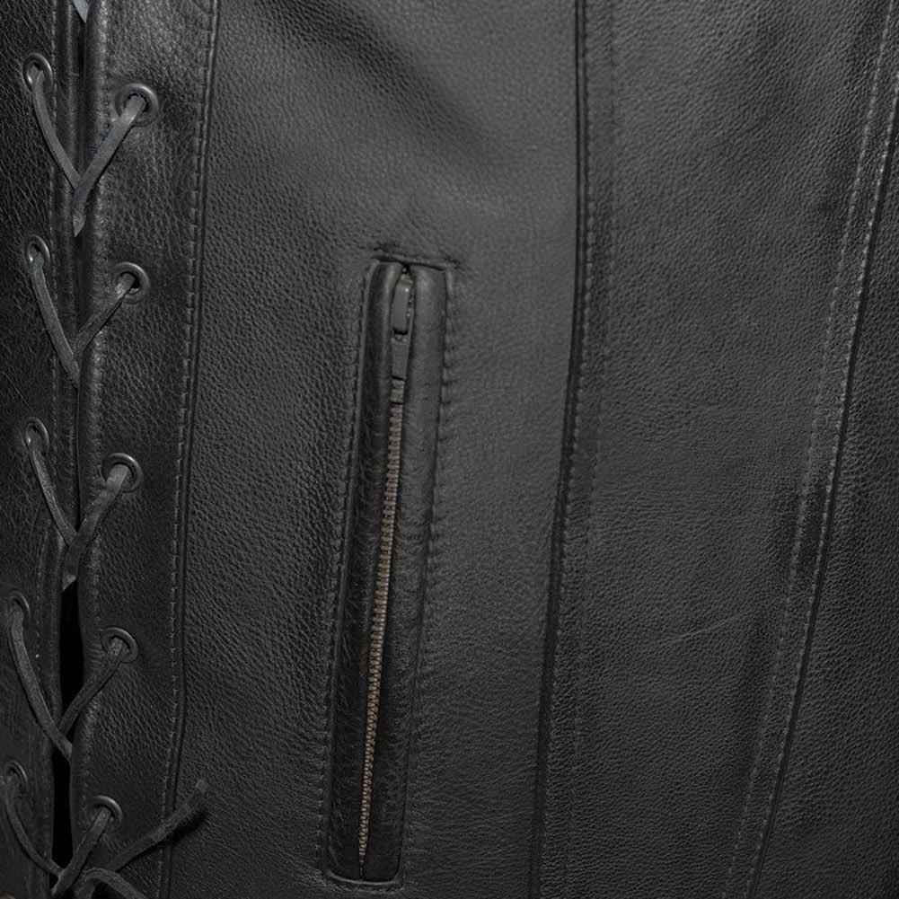 Black 2XL Motorcycle Vest L766