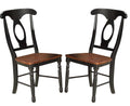 Oak-Black Side Chair, Set of 2 U5065