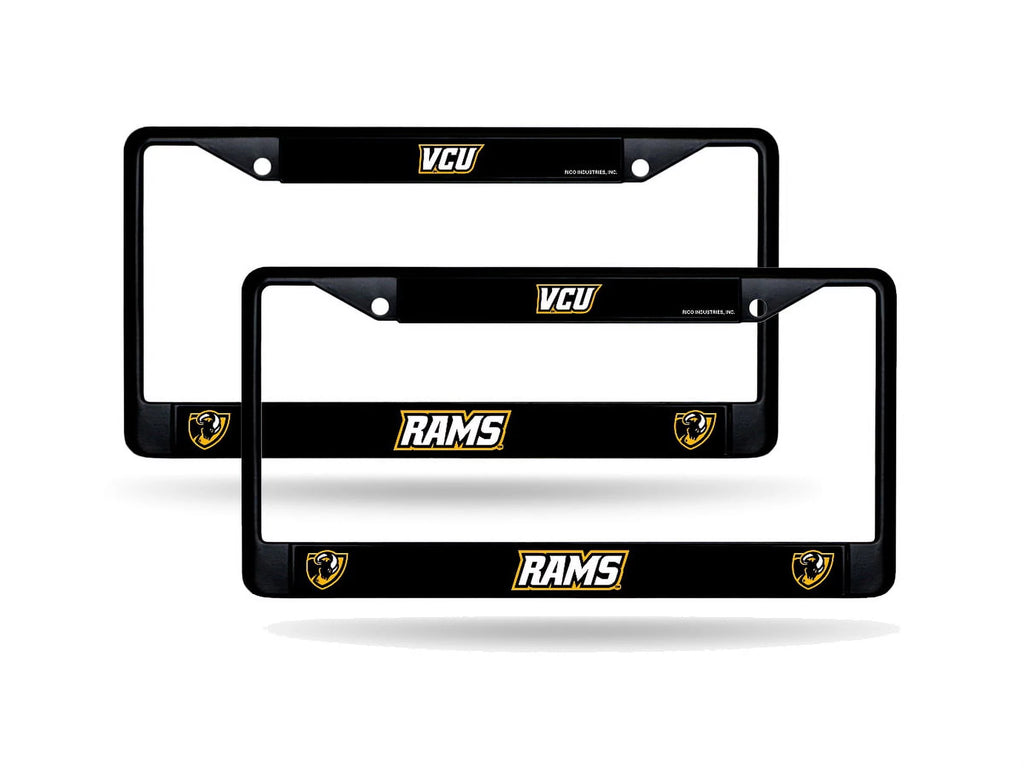 Black Metal License Plate Frame Set of 2 I9443