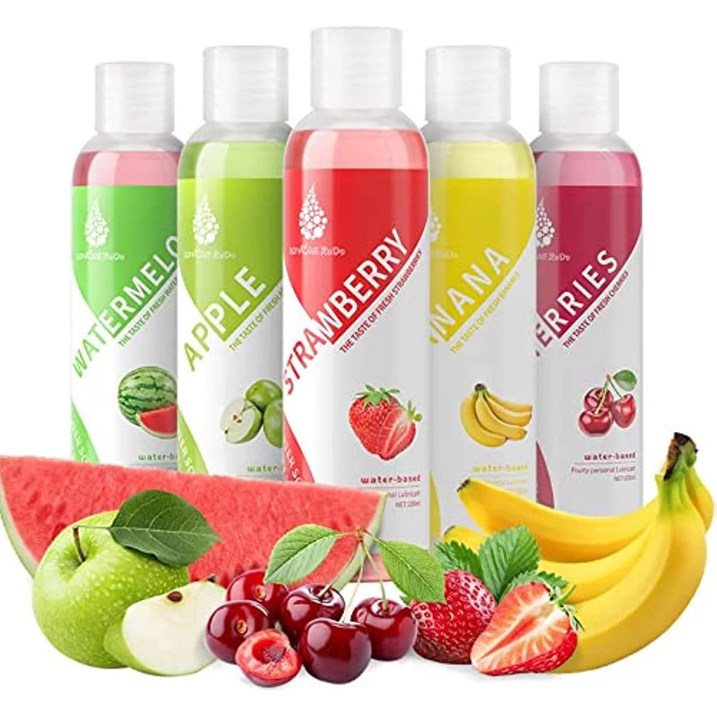 Water Based Flavored Personal Lubricant 5 Flavors Combo D4779