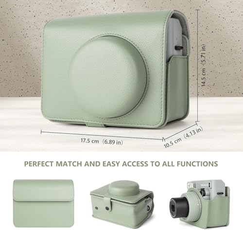 Sage Green Instant Camera with Wide Film and Accessories Bundle M5185