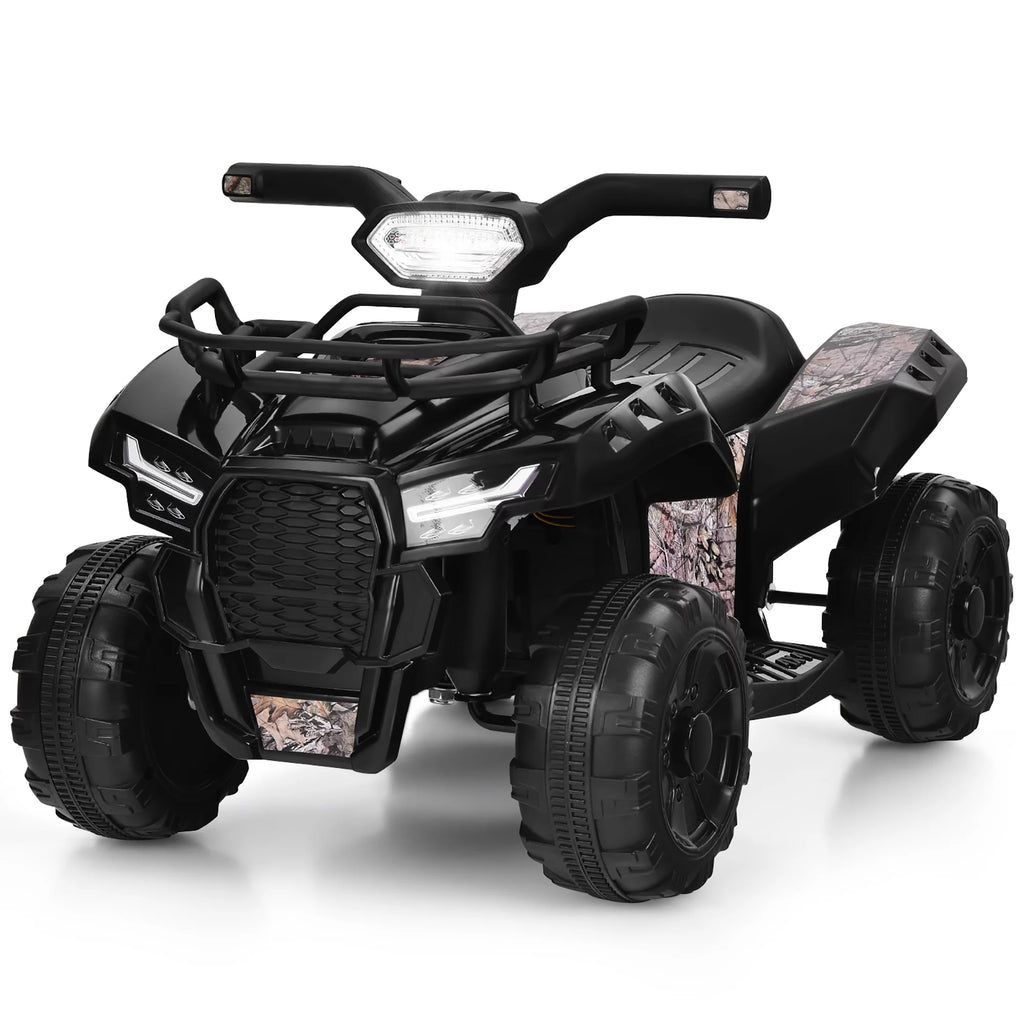 6V Kids ATV Quad Electric Ride On Car with LED Light Black P52999