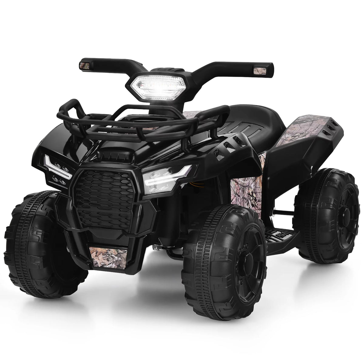 6V Kids ATV Quad Electric Ride On Car with LED Light Black P52999