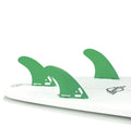 Hexcore Thruster Surfboard Fins Set of 3 Green M8878