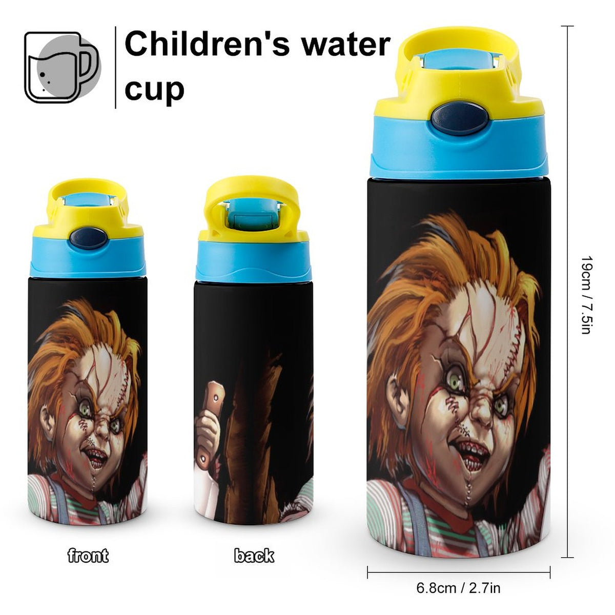 Insulated Stainless Steel Water Bottle with Straw A32301
