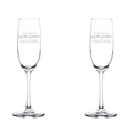 Set of 2 Glass Champagne Flutes 8 oz Stemmed P159577