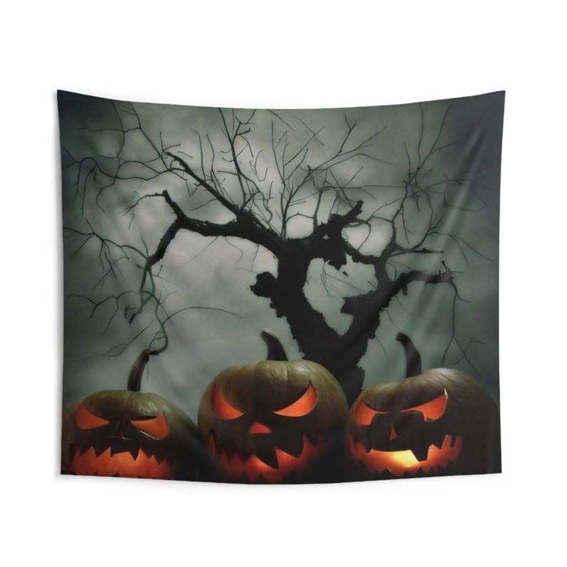 Halloween Pumpkin Tapestry Wall Hanging 60" x 50" U26063