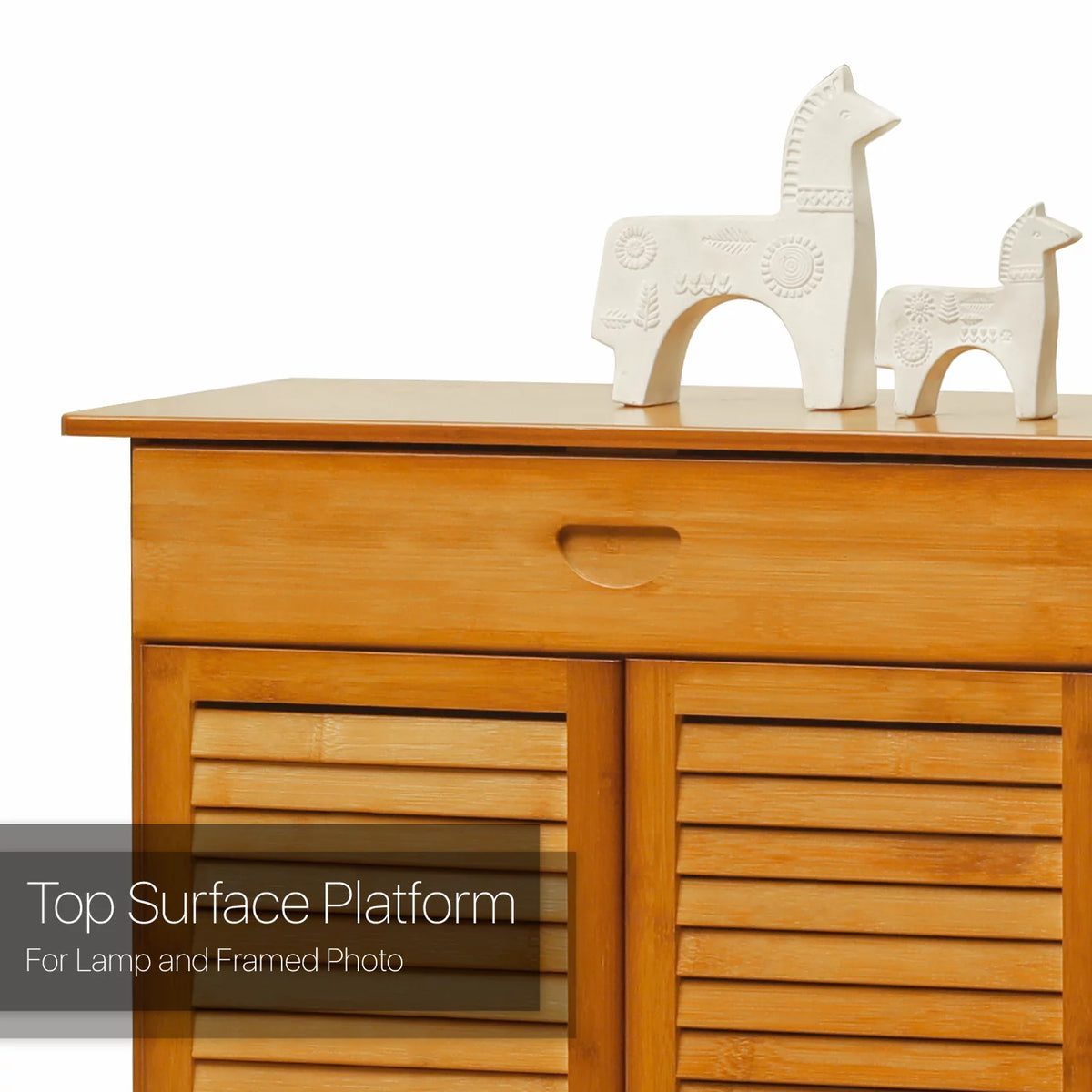 Brown 4 Tiers 1 Drawer 18 Pairs Bamboo Shoe Rack P8064