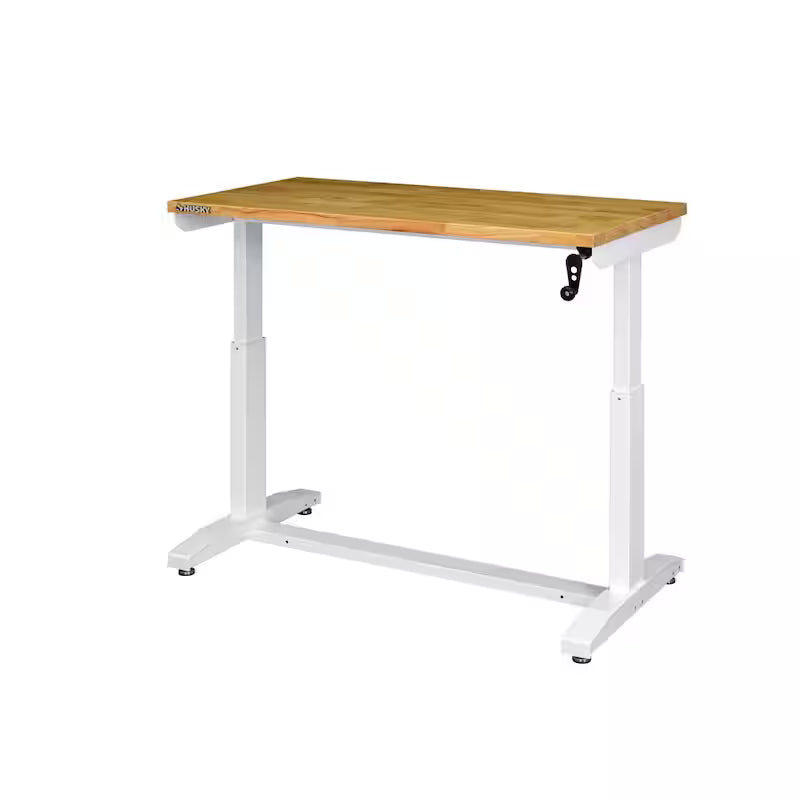 Adjustable Height Work Table in White X31588