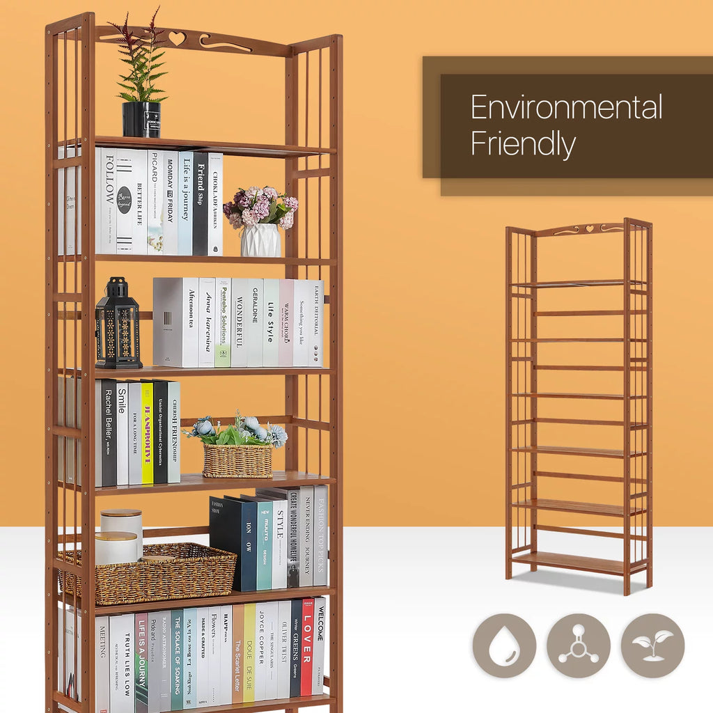 Bamboo 6 Tiers Open Bookshelf Y448