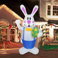 Outdoor Soft Christmas Lights Easter Inflatable Standing Bunny Glowing Holiday Decoration Led Christmas Star I35465