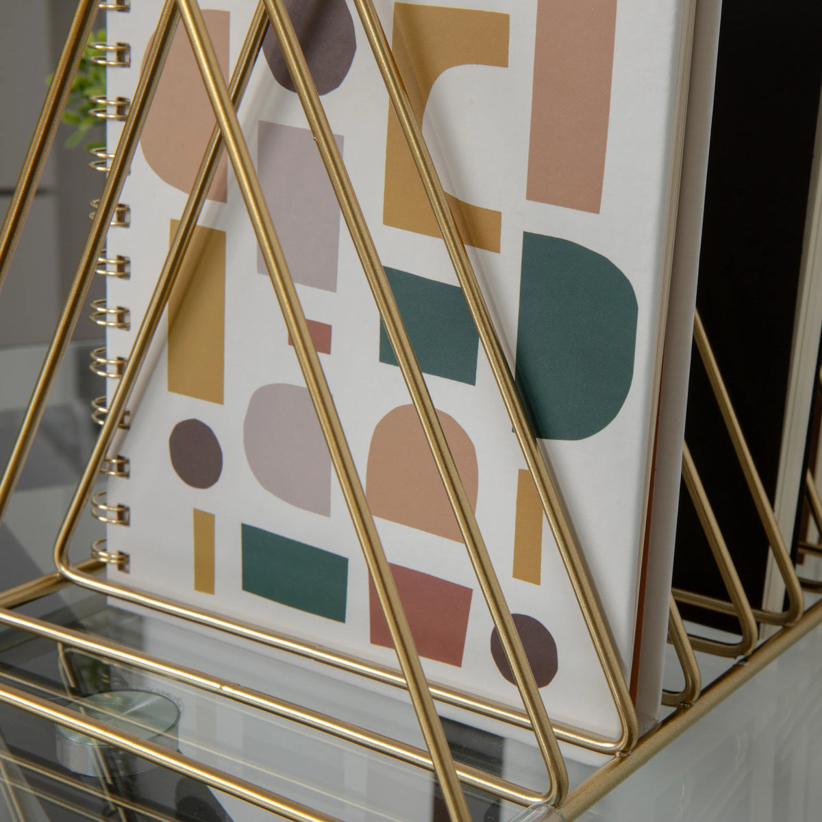 Gold Metal Magazine File Holder S22866
