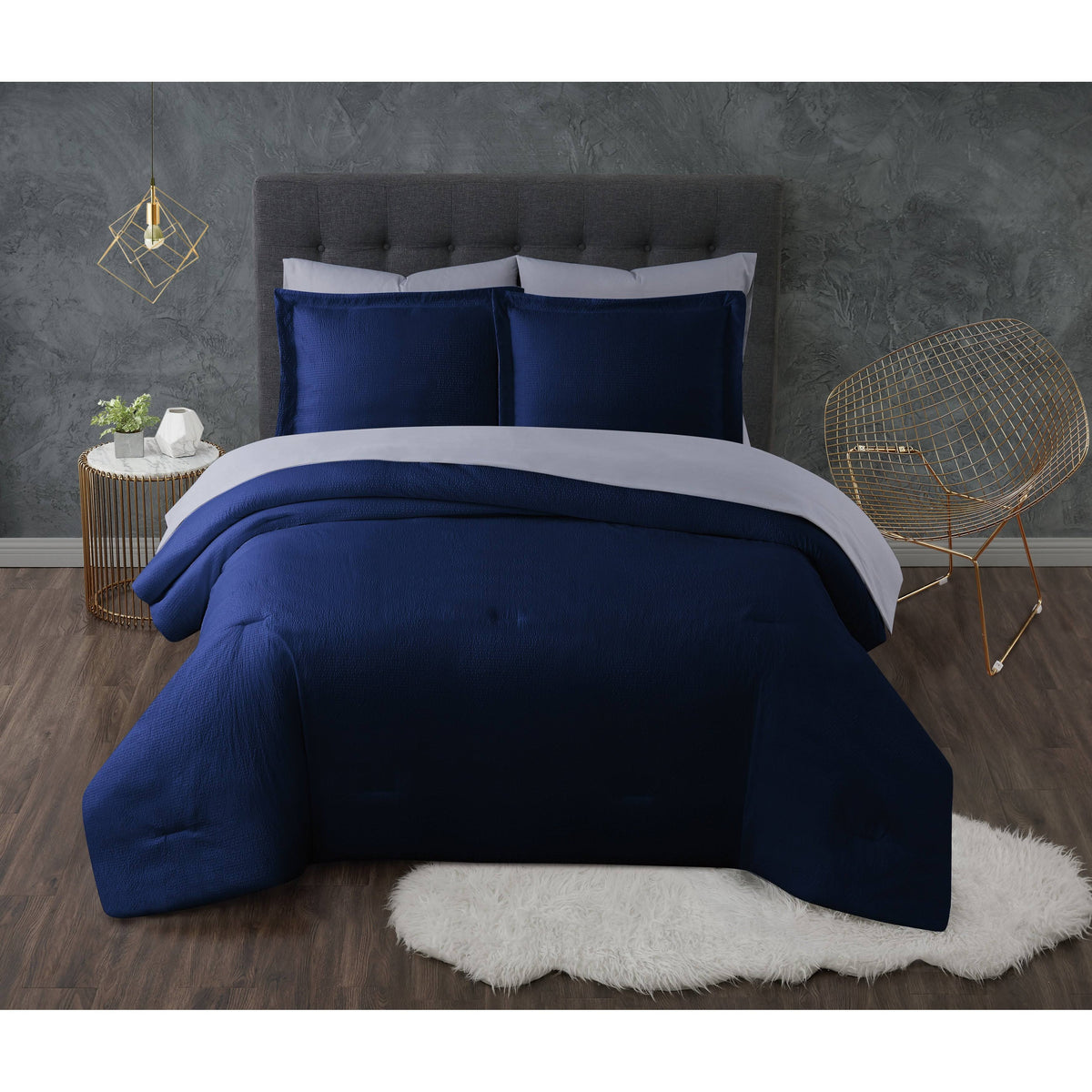 Navy 5 Piece Bed in A Bag, Twin XL M6069
