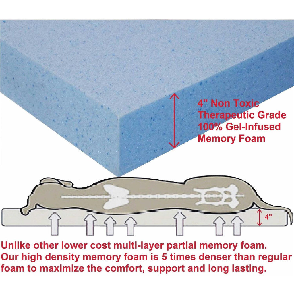 Orthopedic Gel Memory Foam Dog Bed Large T597