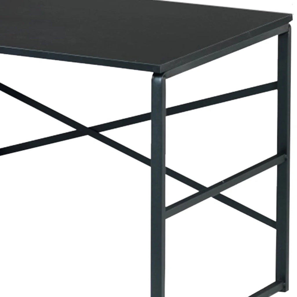 Black Computer Desk with 2 Shelves E662076
