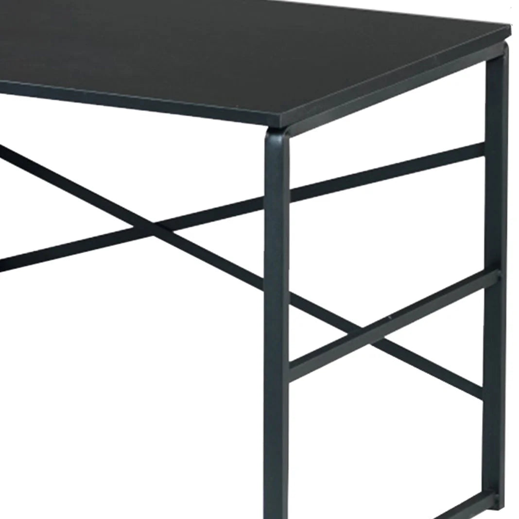 Black Computer Desk with 2 Shelves E662076