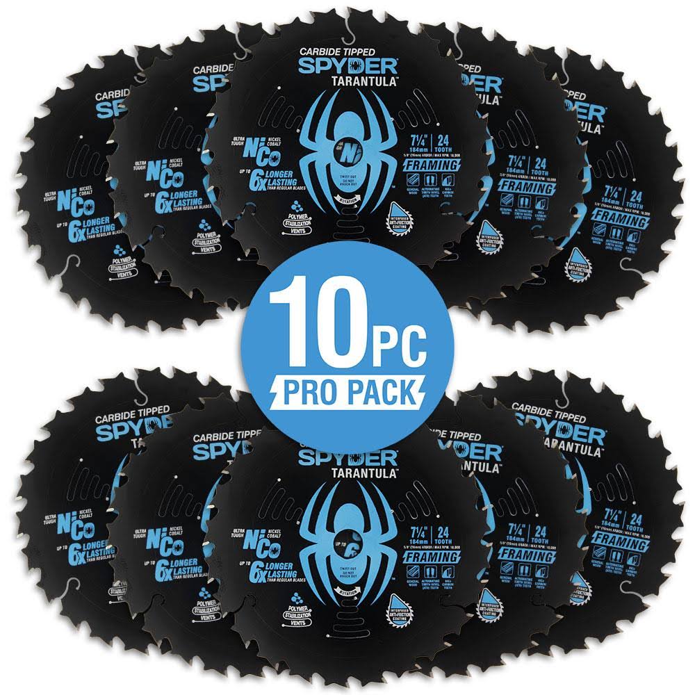 10-Pack 7-1/4-in 24-Tooth Tungsten Carbide-Tipped Saw Blades D746