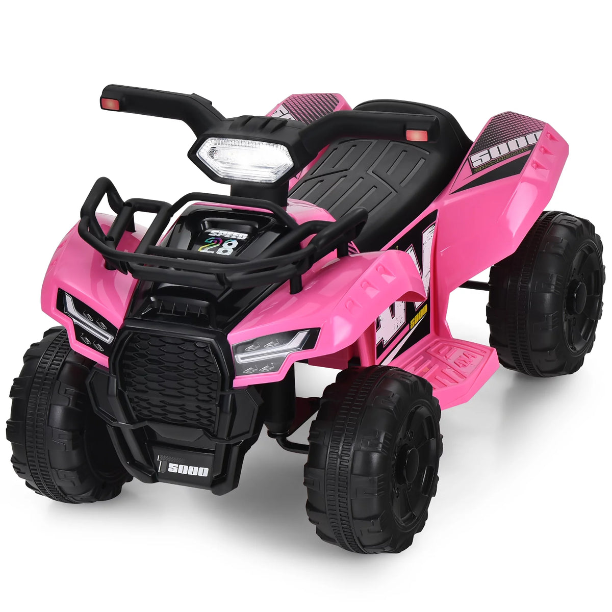 6V Kids ATV Quad Electric Ride On Car with LED Light Black P52999