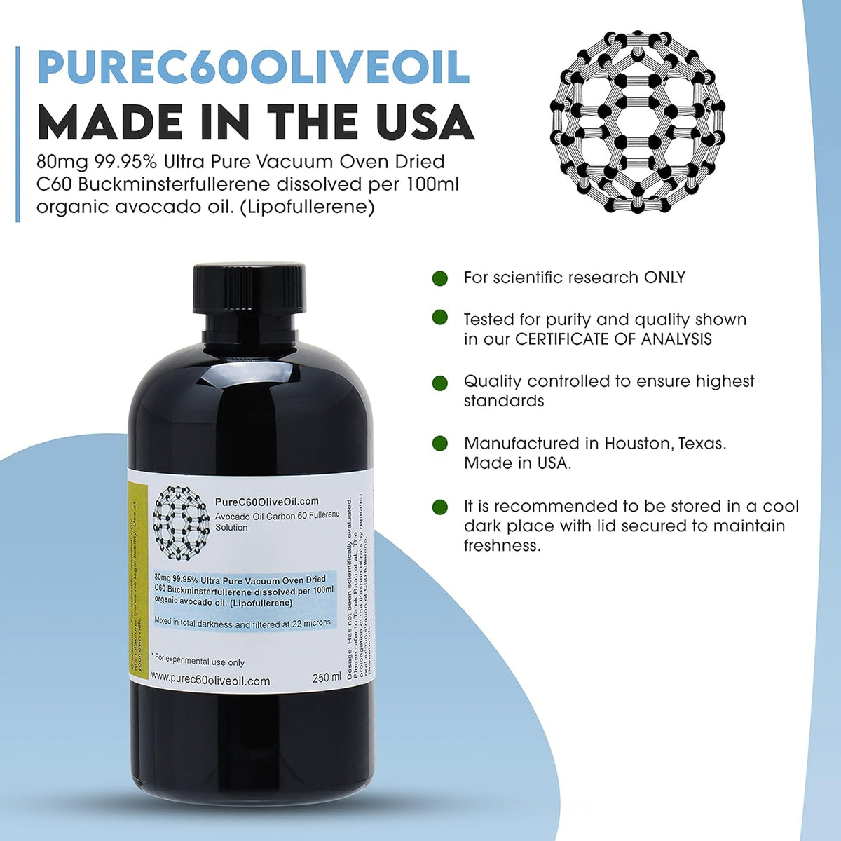 C60 Avocado Oil 250ml / 8.5 Fl Oz V5495