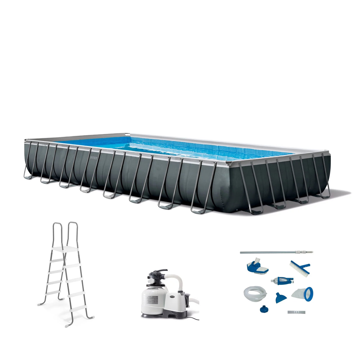 32ft x 16ft x 52in Rectangular Pool Set with Maintenance Kit W651219