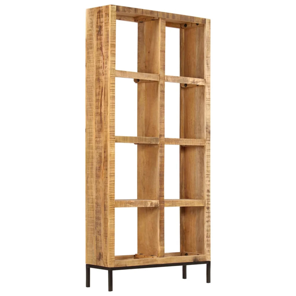 4 Open Compartment Mango Wood Bookcase Z86929
