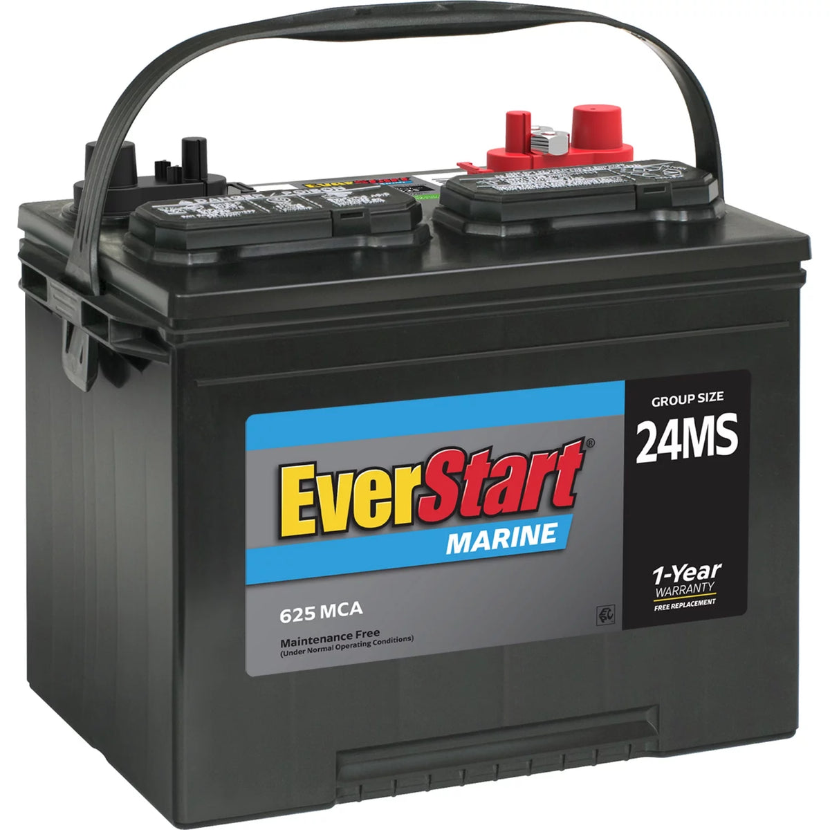 Lead Acid Marine Starting Battery Group Size 24MS 12 Volt 1000 MCA C623288
