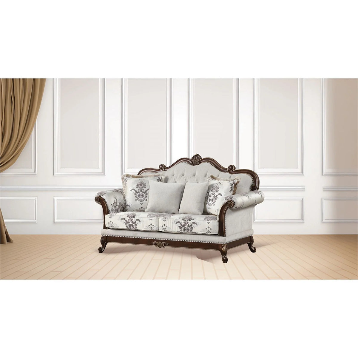 White 2PC Tufted Living Room Set T656