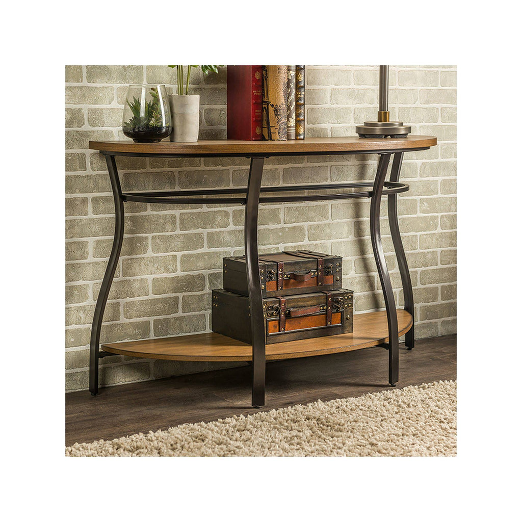Wood and Metal Console Table J925