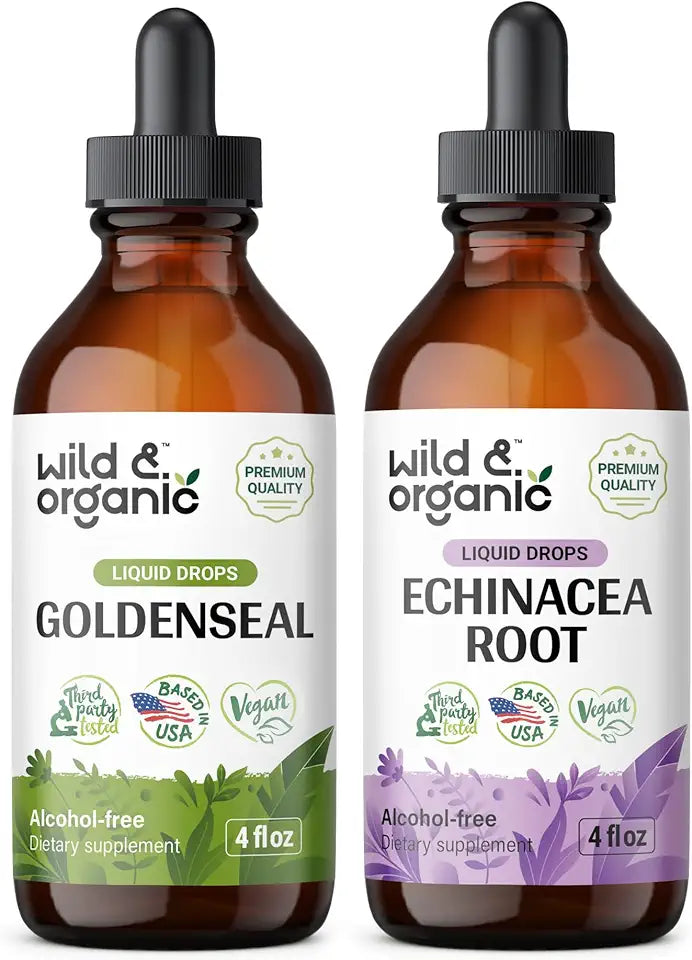 Goldenseal Tincture 4 fl oz & Echinacea Tincture 4 fl oz S749