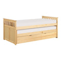 Wood Twin Bed with Twin Trundle H9874