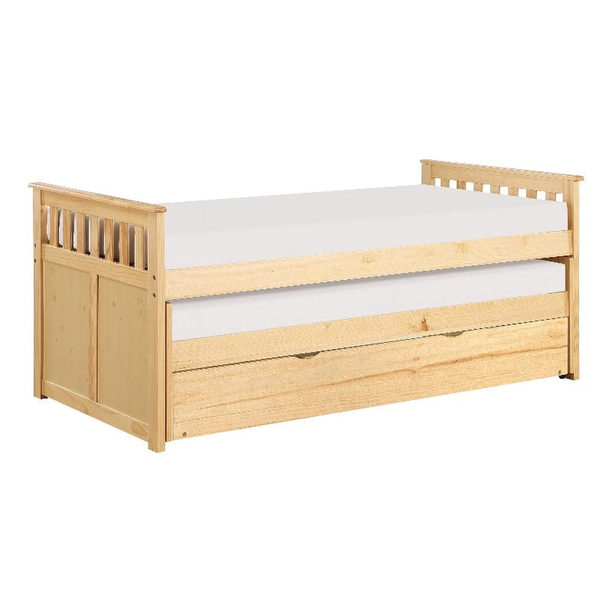 Wood Twin Bed with Twin Trundle H9874