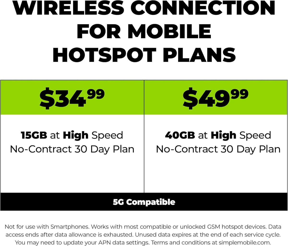 Black 4G LTE Prepaid Mobile Hotspot F7651