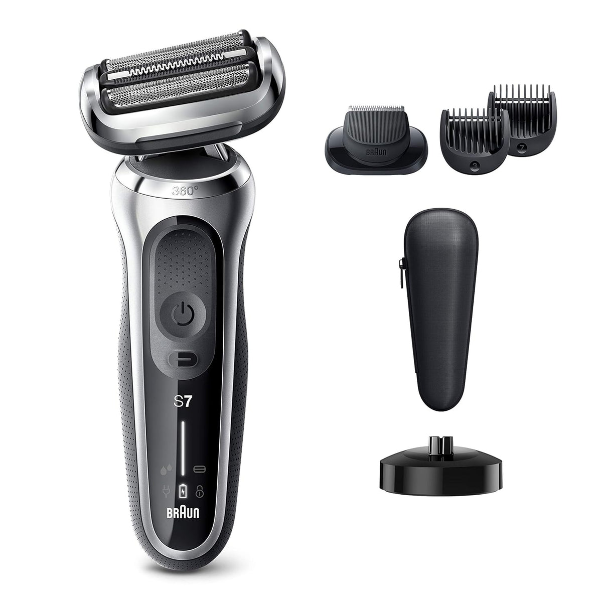 Series 7 360 Flex Head Electric Shaver with Beard Trimmer and Travel Case D29081