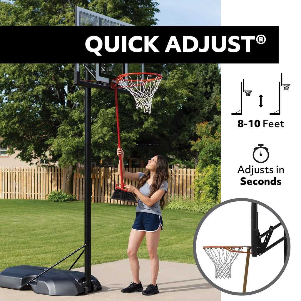 Adjustable Inground Basketball Hoop 44 inch Polycarbonate Q9587
