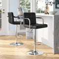 Adjustable Height Swivel Bar Stool Black U686