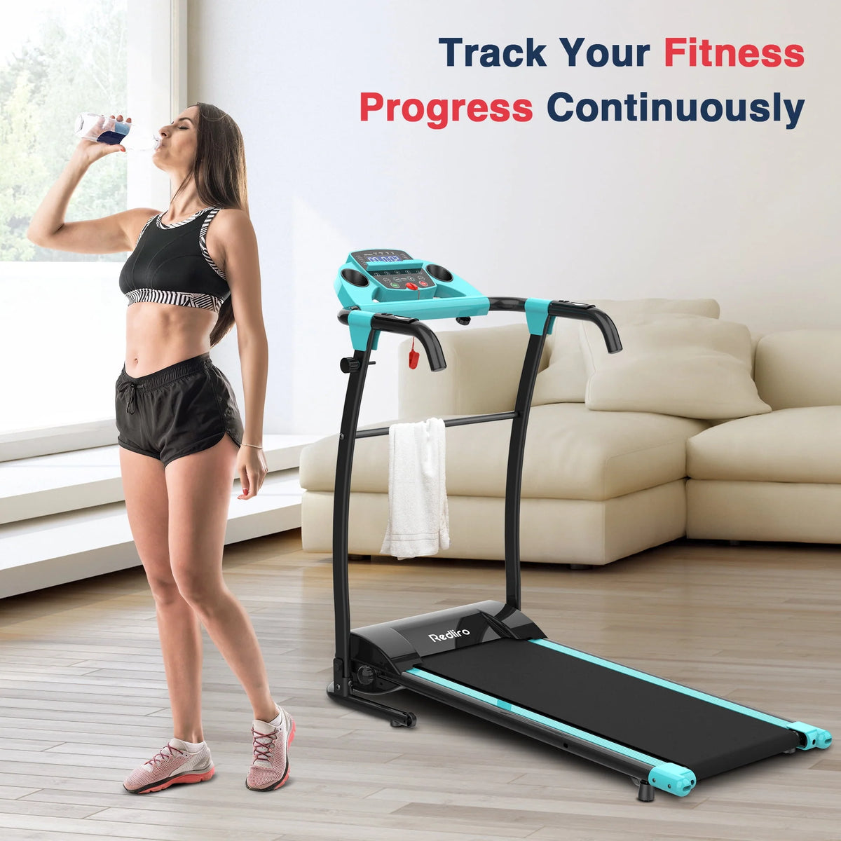Portable Folding Treadmill Incline Electric Walking Running Machine T3866