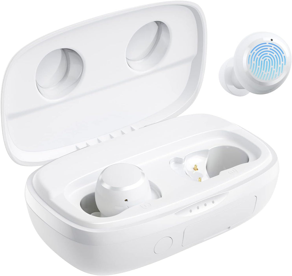 Wireless Earbuds Bluetooth 5.2 IPX8 Waterproof in-Ear with Mic White Pack of 2 A35483