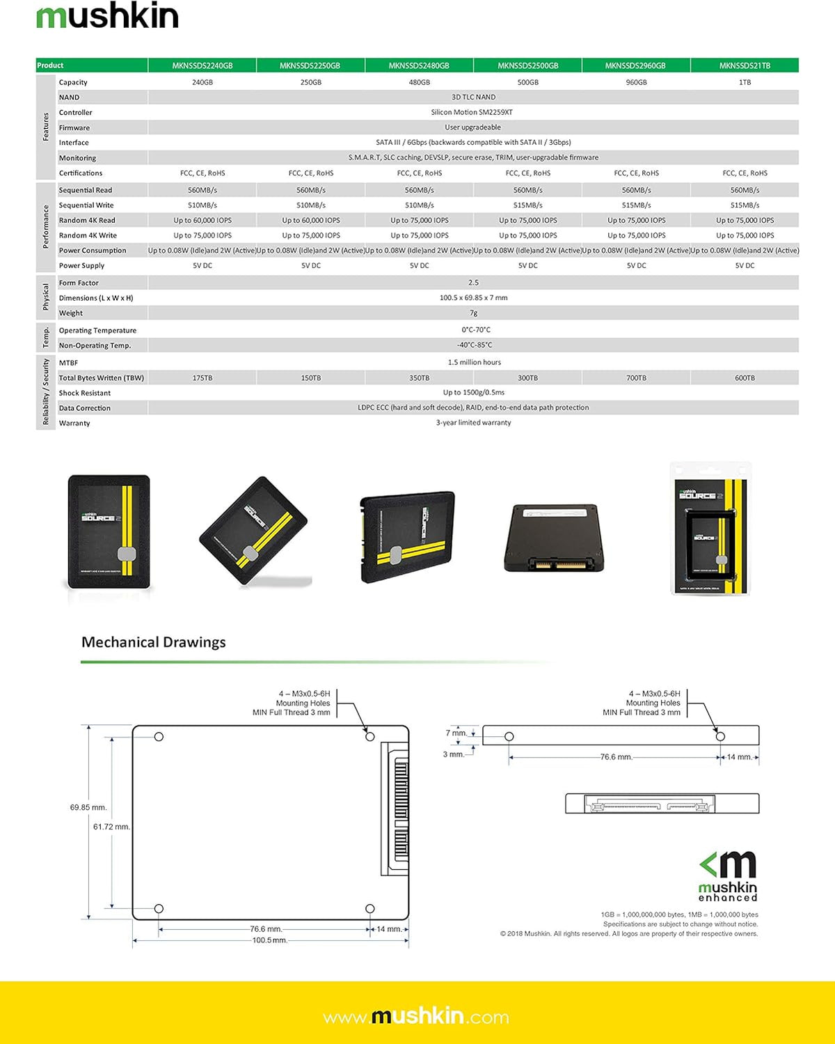 2TB 2.5 Inch SATA III Internal Solid State Drive C995892