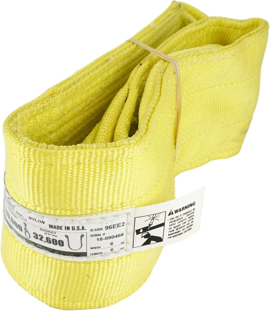 Nylon Lifting Slings, Eye & Eye, 2 Ply, 6,400 lbs Vertical, Pack of 2 K1212