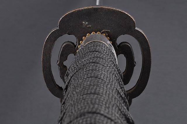Aluminium Alloy Unsharpened Full Tang Katana with Black Scabbard W676